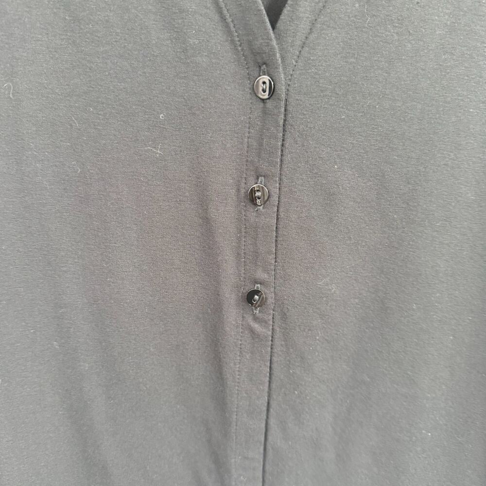 NWT J Jill Wearever Cardigan Top 2X Black V-neck Button 3/4 Sleeve Stretch - Picture 5 of 11